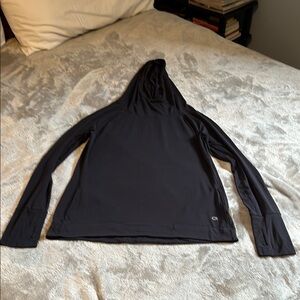 GapFit Breathe Black Hooded Top
